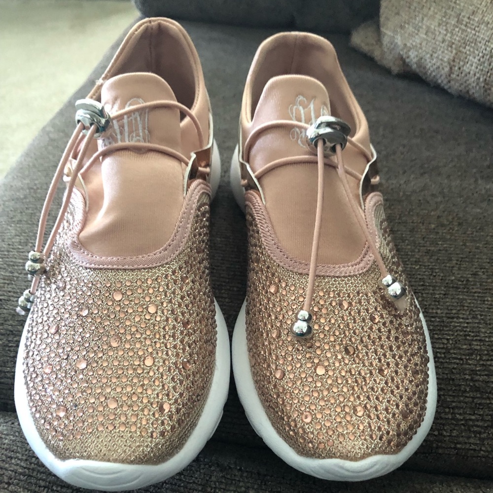 Initial rose gold sneakers